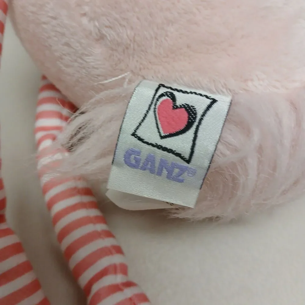 Ganz Rabingo Flamingo Easter Stuffed Plush Animal Bunny Ears & Striped Legs 18